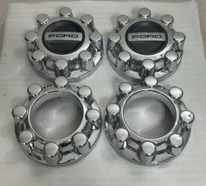 2017-2022 Ford Super Duty 4x4 Chrome Center Caps HC3C-1A096-KD LD (NON DUALLY) - Picture 1 of 20
