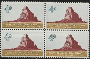 1191 4 Cent New Mexico Statehood Block Inking Variety - Picture 1 of 1