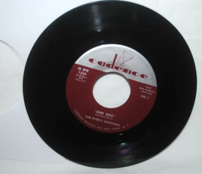 The Everly Brothers, BIRD DOG / DEVOTED TO YOU, 45 rpm record, Cadence 1350, EX+ - Image 1 of 2