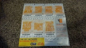 2014 TENNESSEE VOLUNTEERS FULL COLLEGE FOOTBALL SEASON TICKET STUB STRIP SHEET - Picture 1 of 1