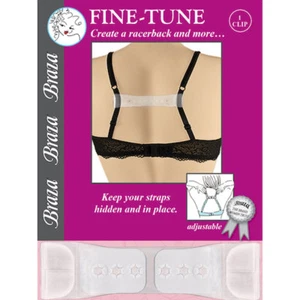Braza Women's Fine Tune Adjustable Racerback Strap Bra Clip, Clear, One Size - Picture 1 of 2