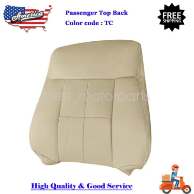 2007-2014 Lincoln Navigator Passenger Top Back Perforated Leather Seat Cover Tan Foto 1 de 4