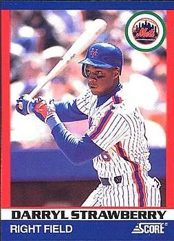1991 Score 100 Superstars #62 Darryl Strawberry - Image 1 of 2