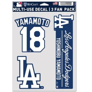 Yoshinobu Yamamoto Los Angeles Dodgers Stickers Set - Picture 1 of 2