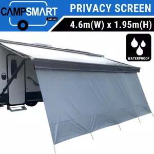4.6m Waterproof Caravan Privacy Screen Lightweight Annexe Wall 4 Roll Out Awning - Picture 1 of 6