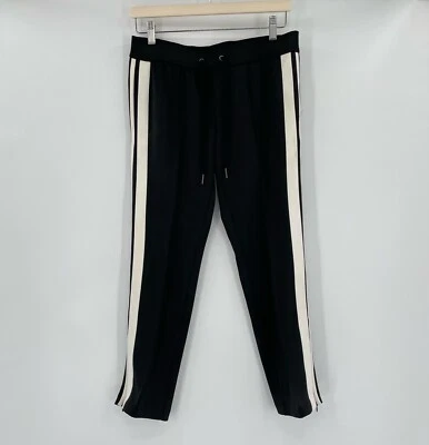 Pantalones deportivos Pam & Gela para mujer negros a rayas laterales con cordón talla S Foto 1 de 4