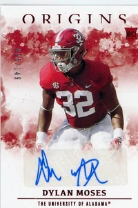 Dylan Moses Signed Alabama Crimson Tide 2021 Panini Origins /149 Rookie Rc Card - Picture 1 of 1