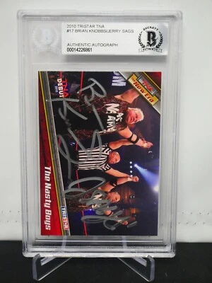 BRIAN KNOBBS JERRY SAGS 2010 TRISTAR TNA THE NASTY BOYS BGS AUTHENTIC AUTO 16888 - Image 1 of 2