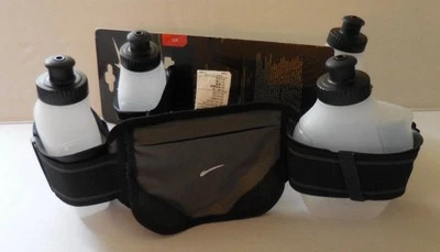 Paquete de cintura Nike Hydration 4 botellas 24 oz negro/gris/blanco adulto unisex XL Foto 1 de 4