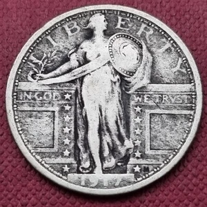 1917 Standing Liberty Quarter 25c Type 1 Better Grade #55850 - Bild 1 von 2
