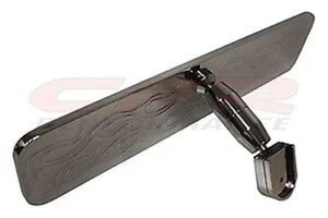 Chevy- Ford- Mopar Polished Aluminum Rear View Mirror - Flamed - Picture 1 of 1