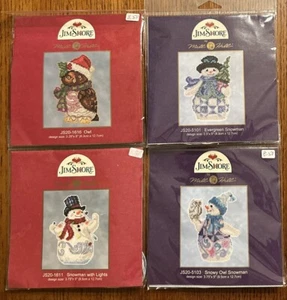 Mill Hill - Schneemann Kreuzstich Sets - Schneemänner von Jim Shore - Menge 4 Sets - Bild 1 von 14