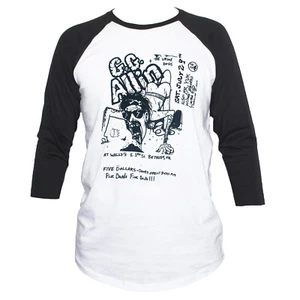 GG Allin Hardcore Punk Rock T-shirt Unisex 3/4 Sleeve Size S-XL - Picture 1 of 3