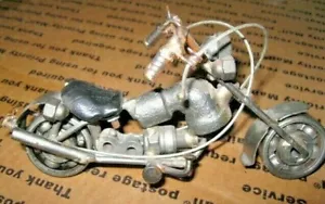 Motocicletta artigianale acciaio inox metallo unica nel suo genere scrivania ufficio - Foto 1 di 4