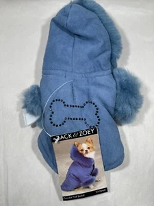 Zack & Zoey Hundejacke Puderquaste rauchblau kuschelig warm Haustiermantel Winterkleidung XXS - Bild 1 von 5