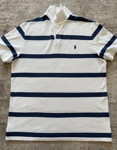 Ralph Lauren Mens Short Sleeve White Polo Shirt. Custom Slim fit. Size XL - Picture 1 of 12