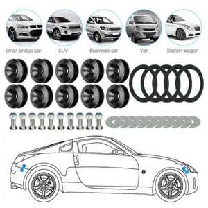 10pcs CNC Fastener Quick Release Car Bumper Fender Trunk Hatch Lid Kit JDM Black - Imagen 1 de 6
