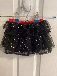 Disney Tulle Skirt Black With Silver & Red Size 18m - Picture 1 of 5