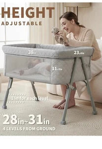 Airclub Bassinet Bedside Sleeper, Baby Bed Crib for Newborn Grey, New Open Box . - Picture 1 of 3