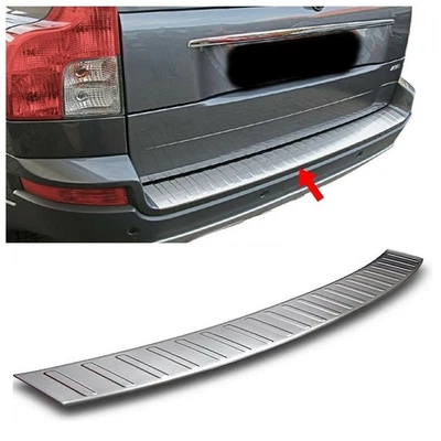 Protector parachoques trasero cromado acero inoxidable cepillado para Volvo XC90 2002-2014 Foto 1 de 4