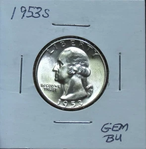 1953S, Gem BU+ lavado. Qt. 5J3GRCS (hermoso) tonificado sin problemas - Imagen 1 de 4