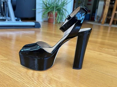 Zapatos de salón Giuseppe Zanotti charol negro talla 7 IT 37 buen estado. &Box &Bag Foto 1 de 4