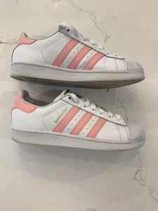 Adidas Originals Superstar rosa weiß Freizeit Leder Turnschuhe Damengröße 9 - Bild 1 von 13
