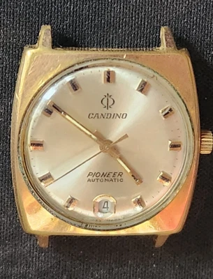 Винтажные мужские автоматические часы Swiss Candino Pioneer рабочие - Изображение 1 из 4