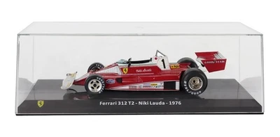 MODELLINO AUTO STATICO FERRARI F1 312T2 1976 NIKI LAUDA CON VETRINA SCALA 1/24 - Immagine 1 di 4
