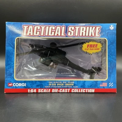2004 Corgi Tactical Strike Die-Cast AH-64 Apache Longbow Helicopter 1:64 Scale - Image 1 of 4