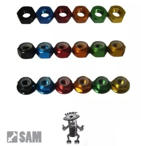 Alu Muttern DIN 934 DIN 985 DIN 6926 Aluminium 6061 Alumuttern farbig eloxiert  - Bild 1 von 19