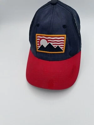 Gorra de camionero George Mountain Scene para hombre OS azul marino rojo malla trasera gorra snapback Foto 1 de 4