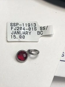 Mommy Chic By Berco January Birthstones Small Sterling Silver Charms - Picture 1 of 2