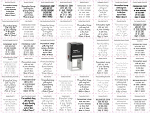 Trodat Self Inking Personalised Text Laser Rubber Stamps - 44 fonts to Choose - Picture 1 of 45