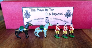 Langley Toy Soldiers British Infantrymen & Ammunition Mules - Picture 1 of 10