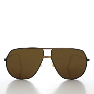 Large Brown Lens 80s Aviator Sunglasses - Gibbons - Picture 1 of 3
