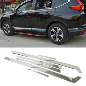 fits 2017-2022 Honda CR-V Stainless Steel Body Side Door Molding Cover Trim 6pcs - Picture 1 of 12