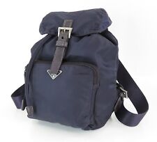 Authentic PRADA Purple Nylon and Leather Mini Backpack Bag Purse #56607