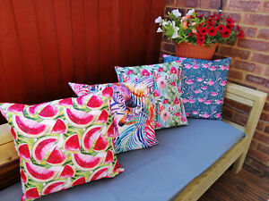 Water Resistant Outdoor Cushions Cover Garden Furniture Cushion Pillow Case