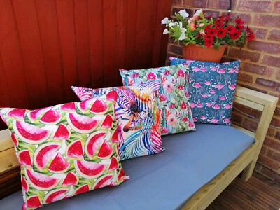 MEKT PRINTING Water Resistant Outdoor Cushions Cover Garden Furniture Cushion Pillow Case