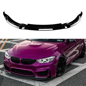 Schwarz Front Stoßstange Spoiler Lippe Splitter Für BMW M3 F80 M4 F82 F83 15-20 - Picture 1 of 10