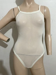 SKIMS SEXY BONE IVORY WHITE SQUARE NECK MESH BODYSUIT 3X UK 24-26 US 20-22 BNWT - Picture 1 of 7