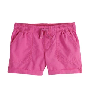 Jumping Beans Girls Roll Cuff Woven Shorts New with Tags 4 Pink Elastic Waist - Picture 1 of 4