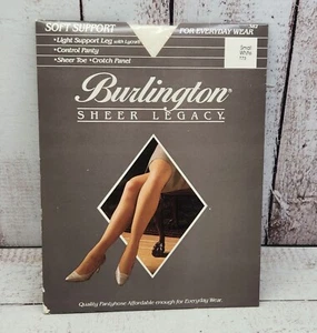 Burlington Sheer Legacy Pantyhose 382 White Small 173 - Picture 1 of 2