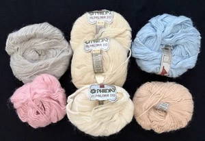 7 Skeins Phildar Alpalima 310 Alpaca Blend Yarn- Ivory, Pink, Blue, Tan, Gray - Picture 1 of 12