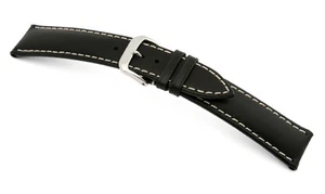 RIOS1931 Alemania Correa de reloj de cuero genuino ruso 18 mm negra "San Petersburgo" - Imagen 1 de 3