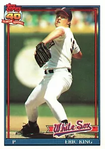 1991 TOPPS 40 BASEBALL CARD ERIC KING - Picture 1 of 2