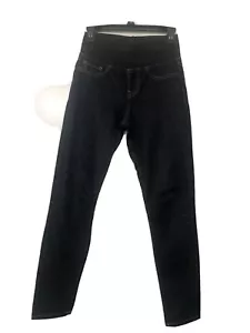 Dark Blue Jeans straight skinny waist elastic pull up Size Small “Just USA” - Picture 1 of 5