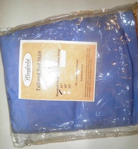 Mayfield Tailored Bed Skirt 14" Drop Blue Made in USA Twin - Picture 1 of 1