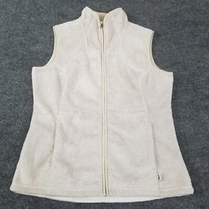 Chaleco para mujer The North Face talla M beige sherpa polar cremallera completa sin mangas - Imagen 1 de 12